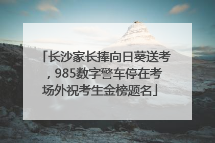 长沙家长捧向日葵送考，985数字警车停在考场外祝考生金榜题名